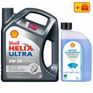 Моторна олива синтетична SHELL Helix Ultra ECT C3 5W-30, 4 л + Омивач скла Shell Winter Screenwash 1 л (ТОВ-У512755)