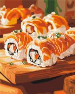 Картина по номерам Аппетитные роллы 40x50 см Brushme