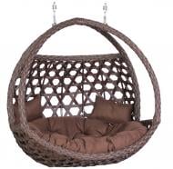 Кресло-кокон Bella Vita Оливер 2-мест БЕЗ ОПОРИ (1320x1000x1300) темно-мореный дуб