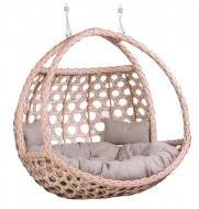 Кресло-кокон Bella Vita Оливер 2-мест БЕЗ ОПОРЫ (1320x1000x1300) золотой дуб