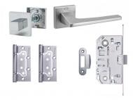 Комплект WC Convex 1495 PCS-4 96 мм матовий хром з петлями Комплект WC Convex 1495 PCS-4 96 мм матовий хром з петлями