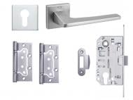 Комплект PZ Convex 1495 PCS-6 85 мм матовий хром з петлями