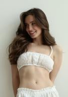 Топ MISO мелкий цветок 15298 р.L молочный