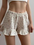 Шорты женские MISO с рюшами 15266 р. S молочный