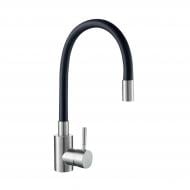 Смеситель для кухни Invena с гибким изливом Prata inox/черный