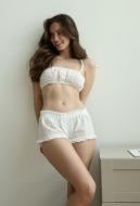 Шорты женские MISO с рюшем 15295 р. L молочный