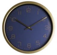 Часы настенные Астрид 30 см синий с золотым