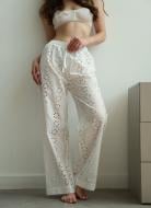 Брюки женские MISO Моно ажурные р.S белый