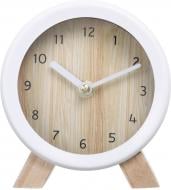 Часы настольные Wood 15,2 см белый