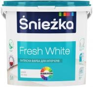 Краска латексная водоэмульсионная Sniezka Fresh White мат белый 5 л 7 кг