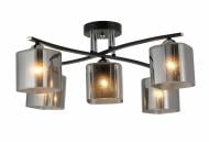 Люстра стельова Sensio Glimmer 5x40 Вт E27 чорний/димчастий LS-07363/5S-E2740W