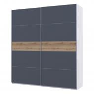 Шкаф-купе G-Caiser Doros ДСП 2200 м 2200x600x2400 мм альба белый/дуб эвок прибрежный двери / ДСП