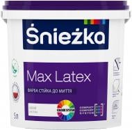 Фарба латексна водоемульсійна Sniezka МАХ LATEX мат білий 5 л 7 кг