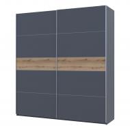 Шкаф-купе G-Caiser Doros ДСП 2200x600x2400 мм графит/дуб эвок прибрежный двери / ДСП