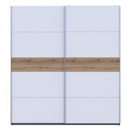 Шкаф-купе G-Caiser Doros ДСП 2200 м 2200x600x2400 мм графит/альба белый/дуб эвок прибрежный двери / ламинированное ДСП