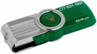 Флеш-память USB Kingston DataTraveler 101 G2 64 ГБ USB 2.0 green (DT101G2/64GB)