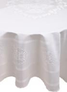 Скатерть Caramel жаккард панно 160x220 см кремовый Karna