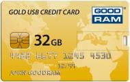Флеш-память USB GOODRAM Credit Card 32 ГБ USB 2.0 gold (PD32GH2GRCCPR9)