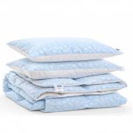 Набір пуховий №1870 Bio-Blue Літо 90% пух (подушка 50x70 м'яка) ковдра 155x215 см MirSon блакитний
