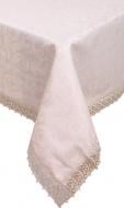 Скатерть с гипюром KDK Ø 160 см бежевый Karna