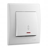 Выключатель одноклавишный проходной проходной одноклавишный Lezard Lesya с подсветкой белый 705-0202-114