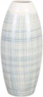 Ваза керамическая Shanghai 15х38 см 38 см бежевая с голубым