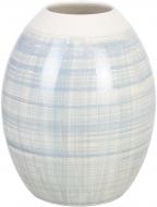 Ваза керамическая Shanghai 20х28 см 28 см бежевая с голубым