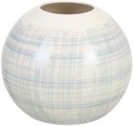 Ваза керамическая Shanghai 22х18 см 18 см бежевая с голубым