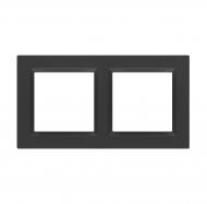 Рамка двухместная Simon 10 универсальная черный матовый CR2/49