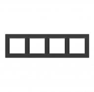 Рамка четырехместная Simon 10 универсальная черный матовый CR4/49