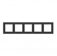 Рамка пятиместная Simon 10 универсальная черный матовый CR5/49