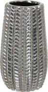 Ваза Luna Форро 12х22 см серебристая 22 см