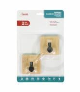 Набор крючков Fabrika BAMBOO SQUARE на клейкой основе упаковка 2 шт (FK-W2516)