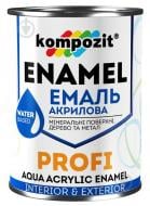 Емаль Kompozit акрилова Profi білий шовковистий мат 0,8 л