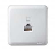 Розетка компьютерная Lezard Viola белый 751-0200-139