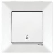 Выключатель проходной одноклавишный Viko Meridian без подсветки белый 90970004-WH