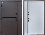 Дверь входная Strimex Nautilus-Thermo PN Double line RAL 8019 / RAL 9003 2050x1200 мм правая