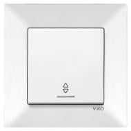 Выключатель проходной одноклавишный Viko Meridian с подсветкой белый 90970063-WH