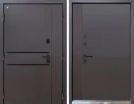 Двері вхідні Strimex Nautilus-Thermo PN Double line RAL 8019 2050x1200 мм ліві