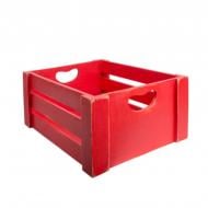 Коробка декоративная Woodville Пуговка 35х14х25 см красный