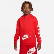 Джемпер Nike B NSW SI FLC PO HOODIE BB FN7724-657 р.S червоний