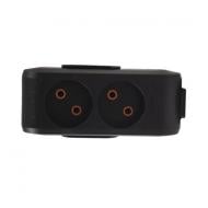 Колодка Viko Multi-Let без заземления 2 гн. без выключателя черный 90132200