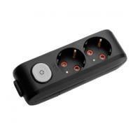 Колодка Viko Multi-Let с заземлением 2 гн. с выключателем черный 90138200