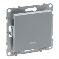 Выключатель одноклавишный Legrand Suno с подсветкой алюминий 721311