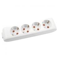 Колодка Viko Multi-Let с заземлением 4 гн. без выключателя белый 90114400