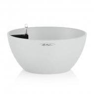 Кашпо пластикове Lechuza Cubeto Stone 40 (13847) квадратний 11,5 л кварцовий білий