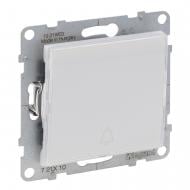 Выключатель кнопочный одноклавишный Legrand Suno без подсветки белый 721110