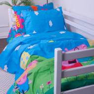 Комплект постільної білизни MirSon 143х210 см Kids Time 17-0507 Peppa Бязь різнокольоровий