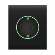 Панель центральна Ajax CenterCover (smart) [type F] для вбудованої розетки Outlet Jeweller чорний