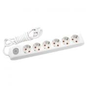 Удлинитель с выключателем Viko Multi-Let с заземлением 6 гн. белый 5 м 90118605 Удлинитель с выключателем Viko Multi-Let с заземлением 6 гн. белый 5 м 90118605